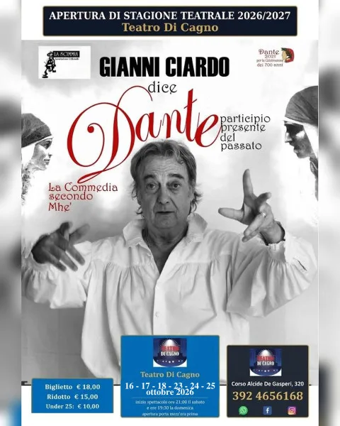 Bari | Dante: participio presente del passato di Gianni Ciardo